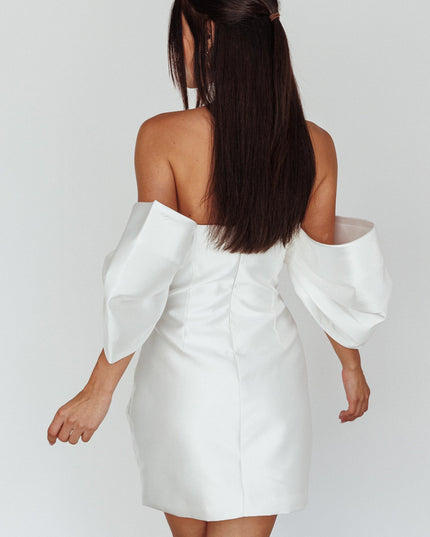 White Off-Shoulder Mini Dress