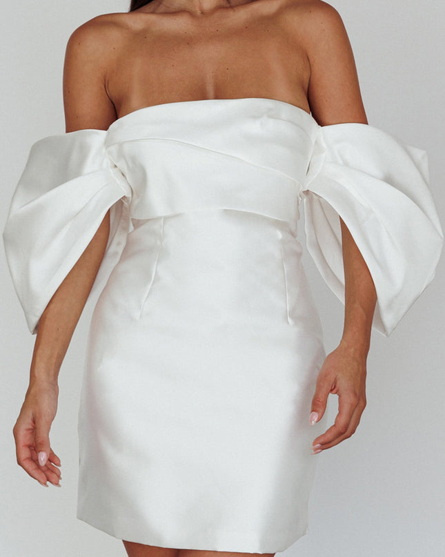 White Off-Shoulder Mini Dress