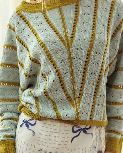 Long Sleeve Knit Top Lemon Grass