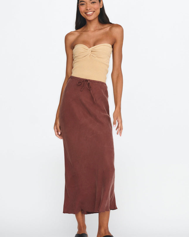 Beige Strapless Ribbed Knit Top