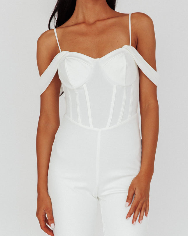 Ivory Corset Bodice Jumpsuit