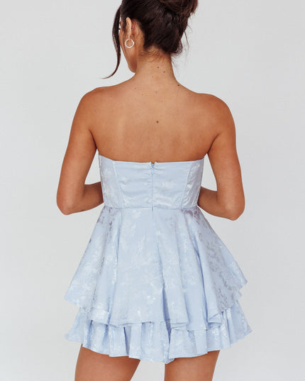 Blue Sky Gathered Bust Romper Dust