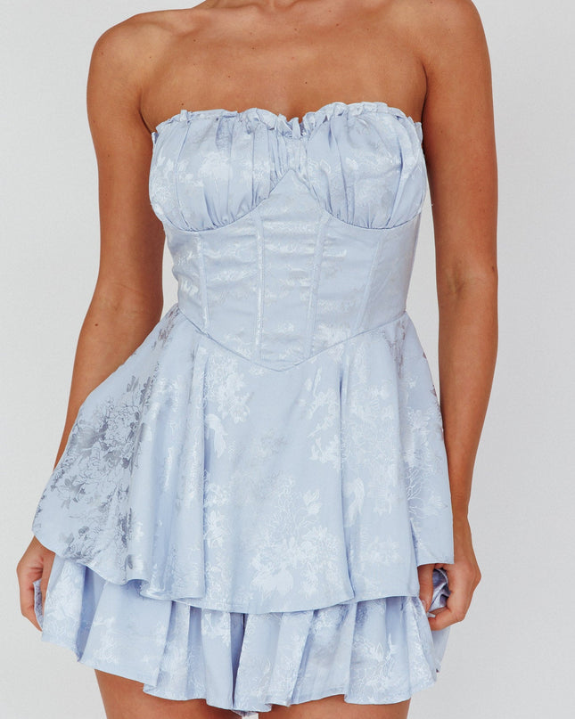 Blue Sky Gathered Bust Romper Dust
