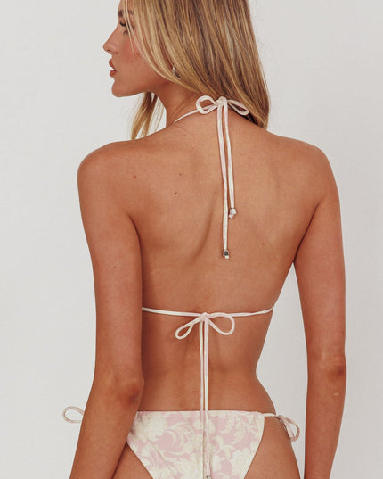 Floral String Bikini Top Paisley
