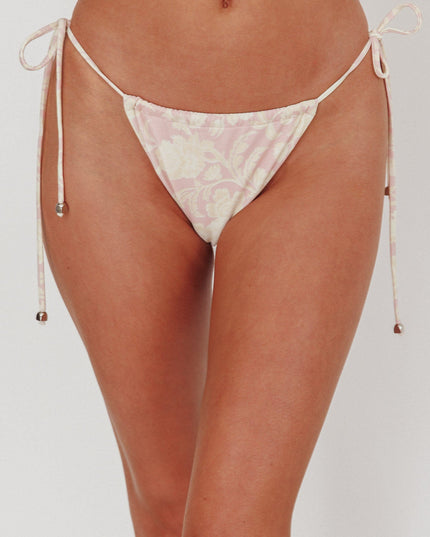 Floral Tie Bikini Bottom Paisley