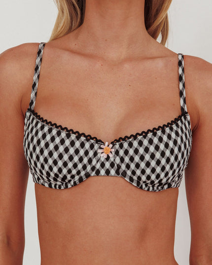 Gingham Underwire Bikini Top
