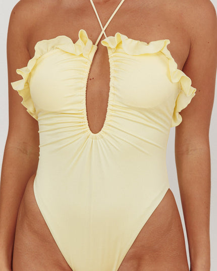 Butter Frill Strap One Piece Swimsuit