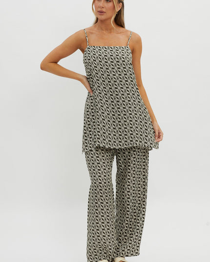 Longline Top Print Solna