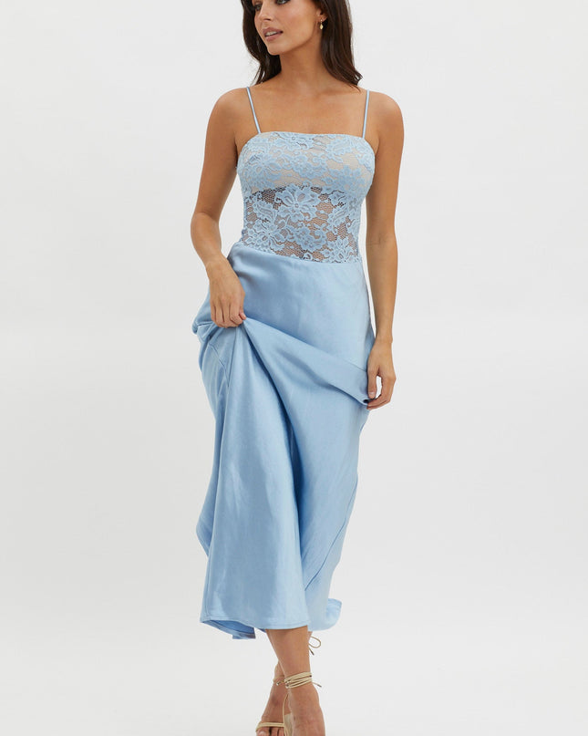 Blue Moon Magic Floral Bodice Dress