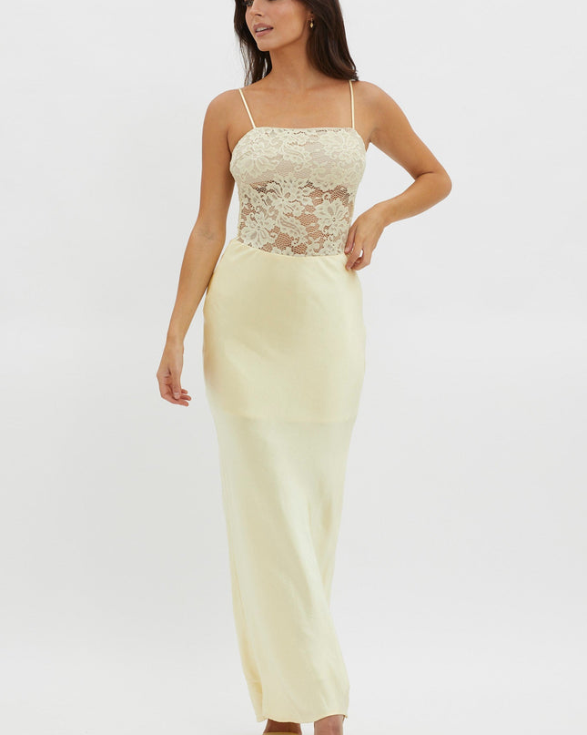 Lemon Moon Magic Floral Bodice Dress