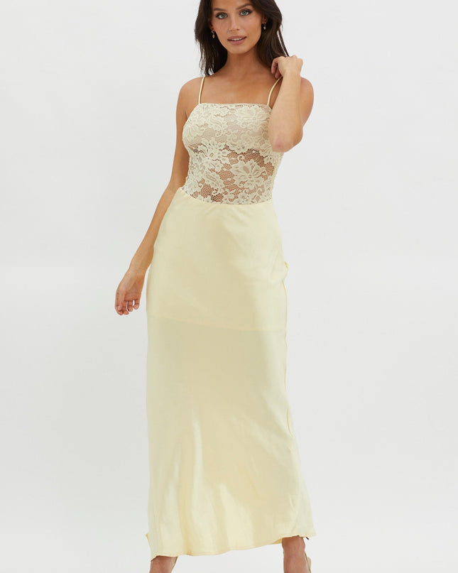 Lemon Moon Magic Floral Bodice Dress