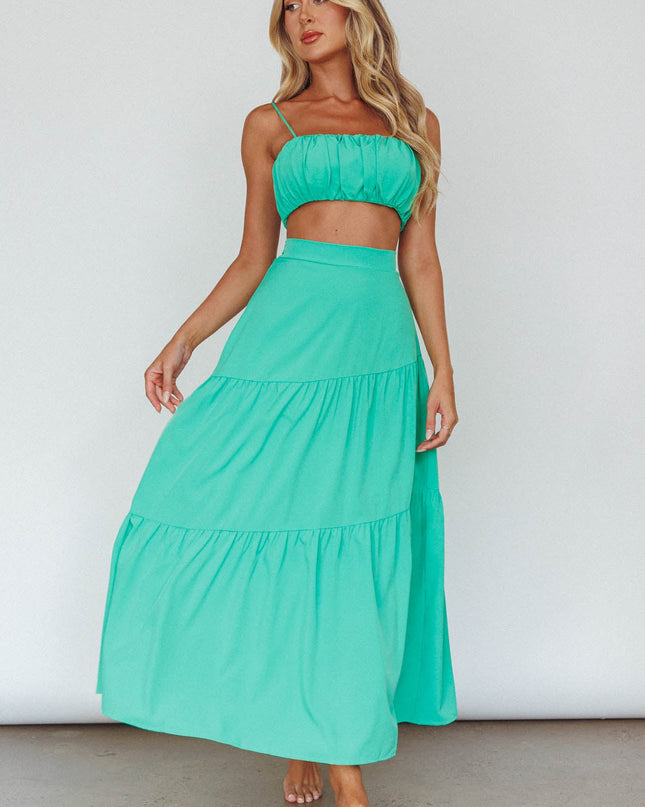 Gathered Crop Top Apple
