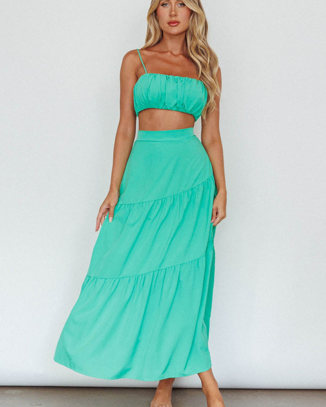 Gathered Crop Top Apple