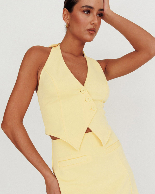 Lemon Halter Vest Top