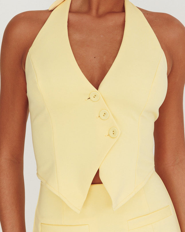 Lemon Halter Vest Top