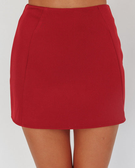 Cherry High Waist Mini Skirt