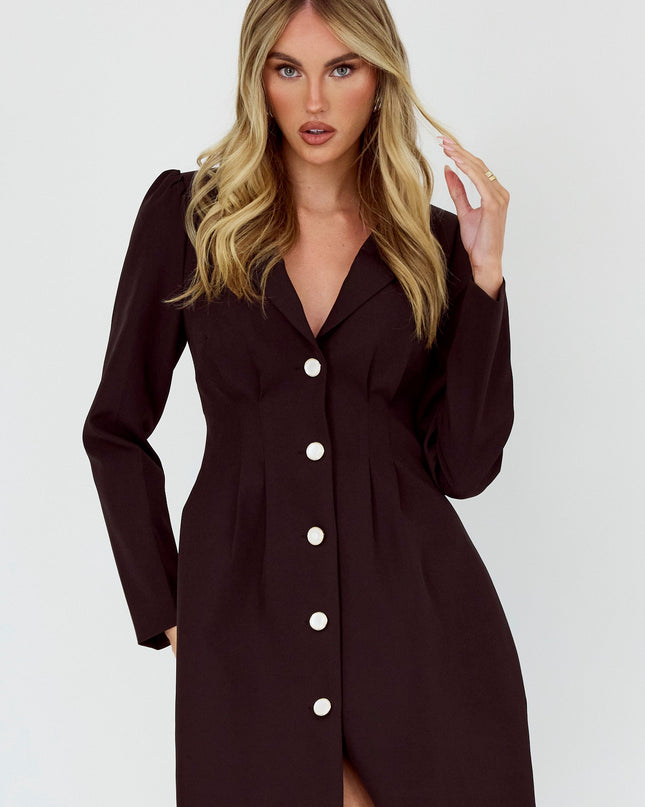 Black Button Front Pintuck Mini Dress