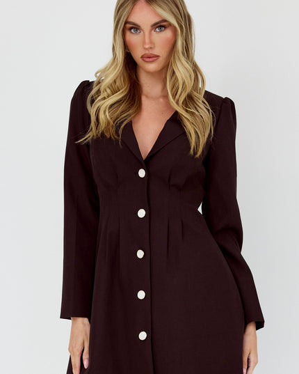 Black Button Front Pintuck Mini Dress