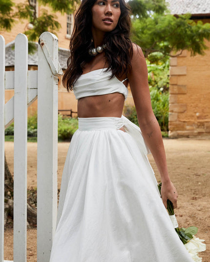 White Songs Crop Top