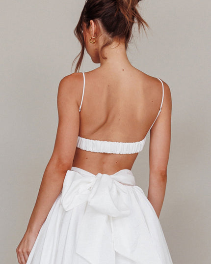 White Songs Crop Top