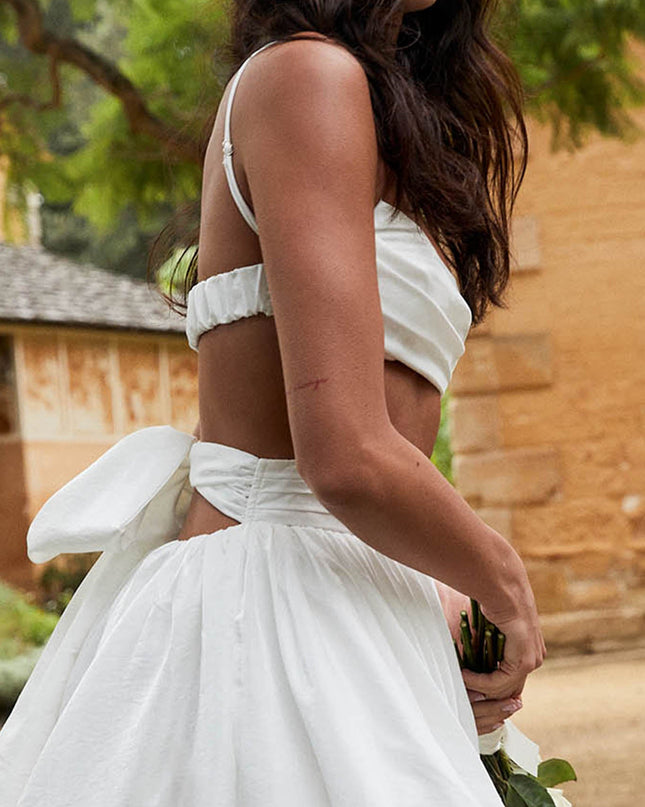 White Songs Crop Top