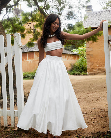 White Songs Crop Top