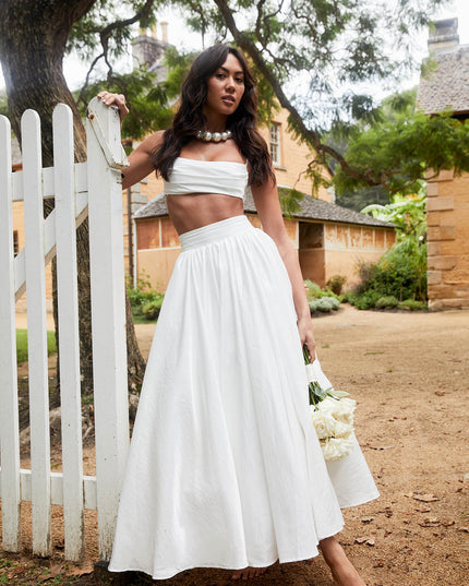 White Songs Crop Top