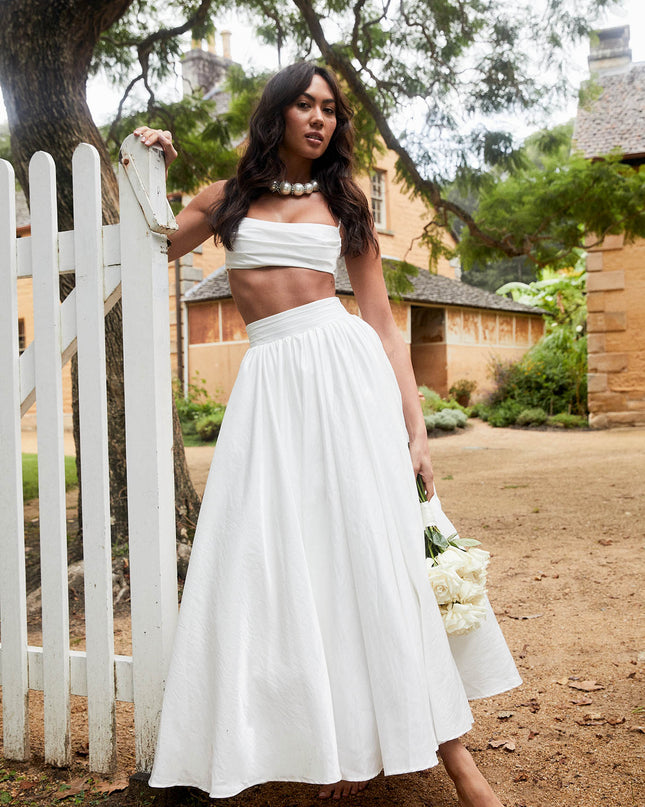 White Songs Crop Top