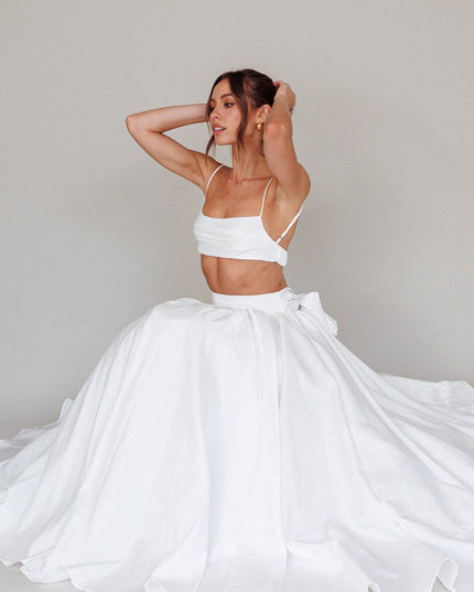 White Songs Crop Top