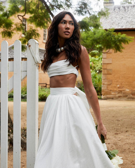 White Songs Crop Top