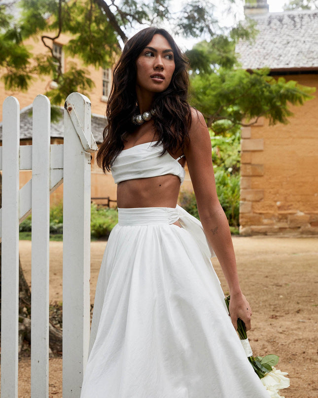 White Songs Crop Top