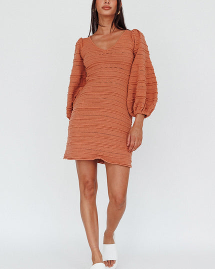 Cinnamon Long Sleeve Cut-Out Mini Dress