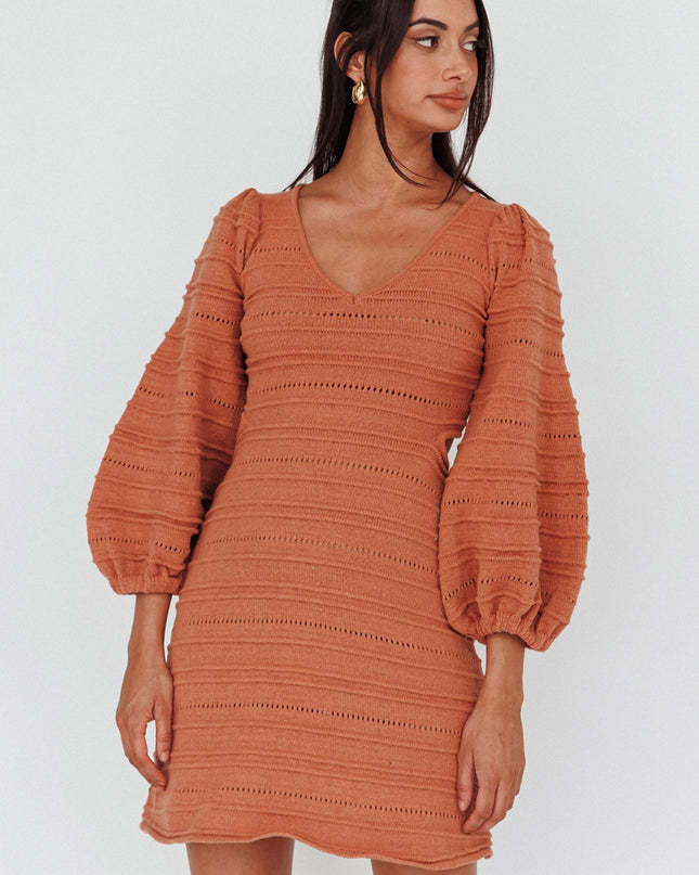 Cinnamon Long Sleeve Cut-Out Mini Dress