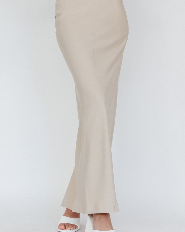Oat Flare Midi Skirt