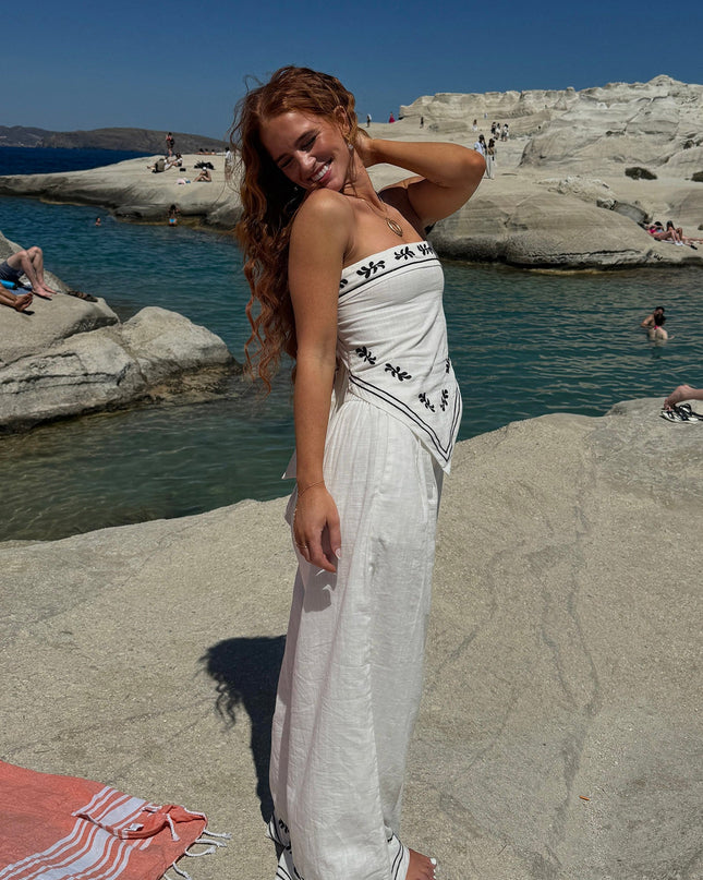 Off White Wide-Leg Pocket Pants