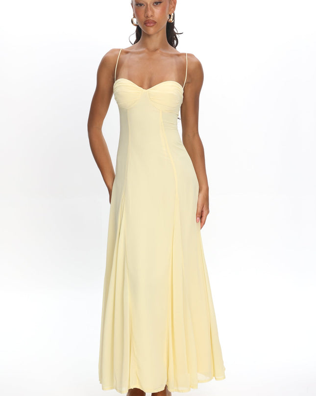 Butter Godet Hem Maxi Dress
