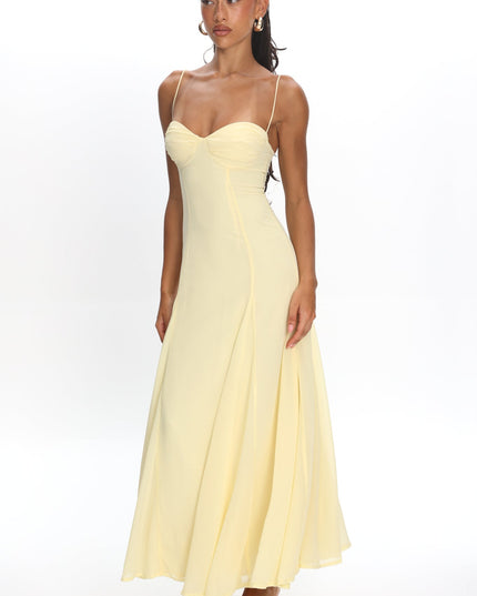 Butter Godet Hem Maxi Dress