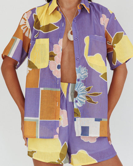 Lilac Things Pocket Shirt Citrus