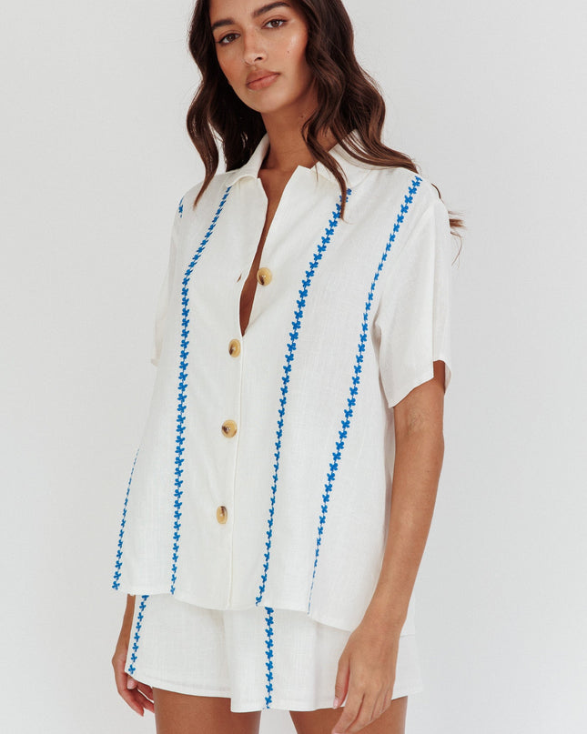 White Things Embroidered Shirt