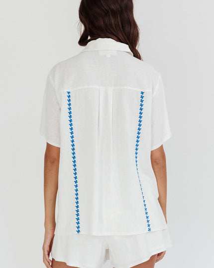 White Things Embroidered Shirt