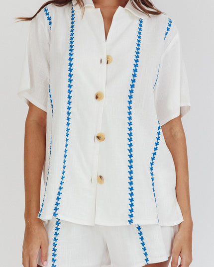 White Things Embroidered Shirt