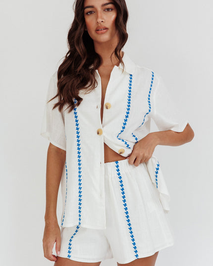 White Things Embroidered Shirt