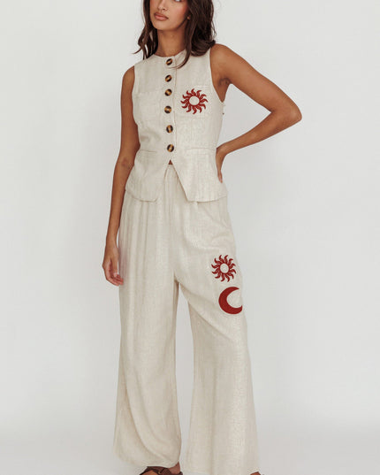 Oat Things Sun And Moon Wide Leg Pants