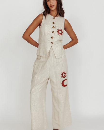 Oat Things Sun And Moon Wide Leg Pants