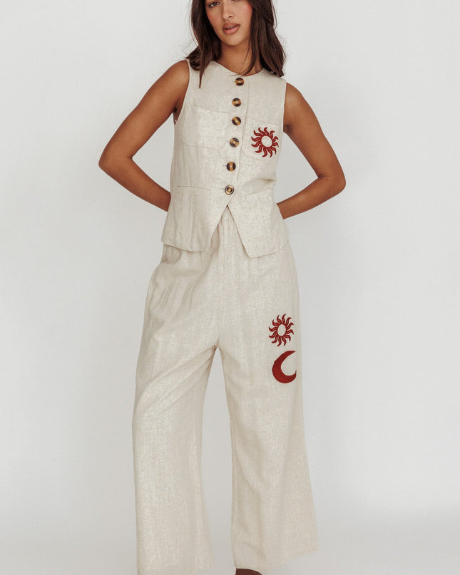 Oat Things Sun And Moon Wide Leg Pants