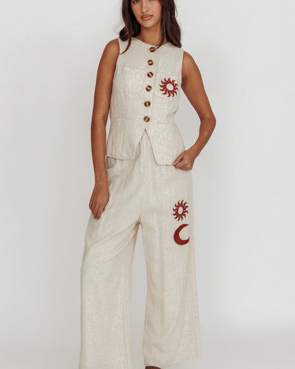 Oat Things Sun And Moon Wide Leg Pants