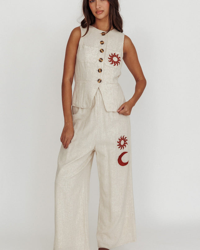 Oat Things Sun And Moon Wide Leg Pants