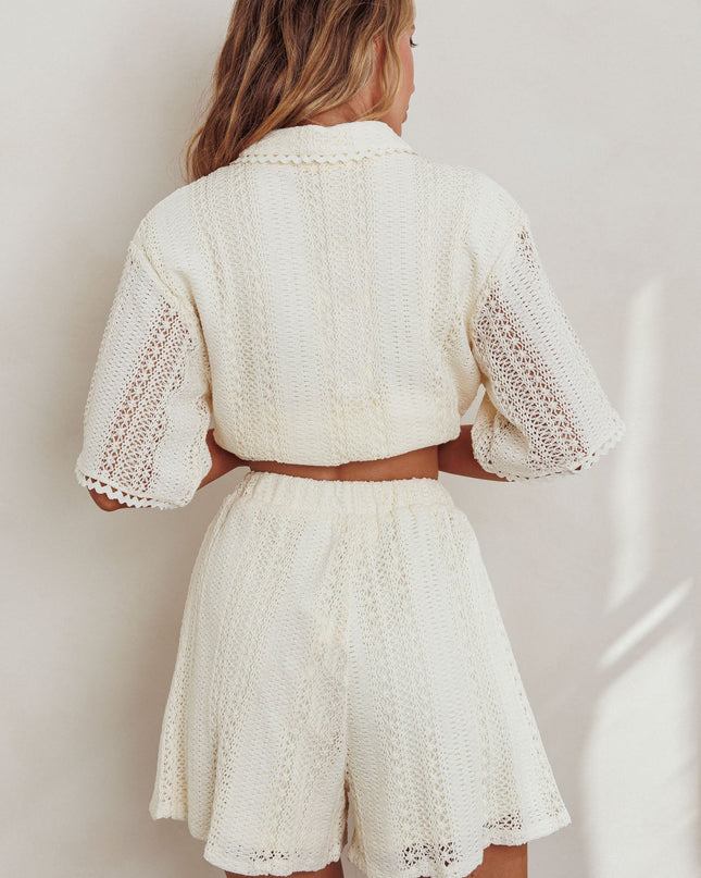 Oat Crochet Lace Shorts