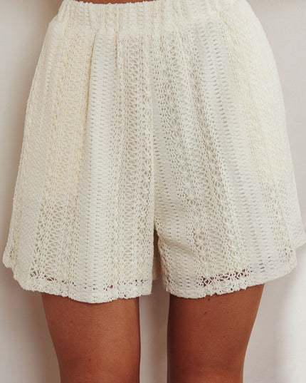 Oat Crochet Lace Shorts