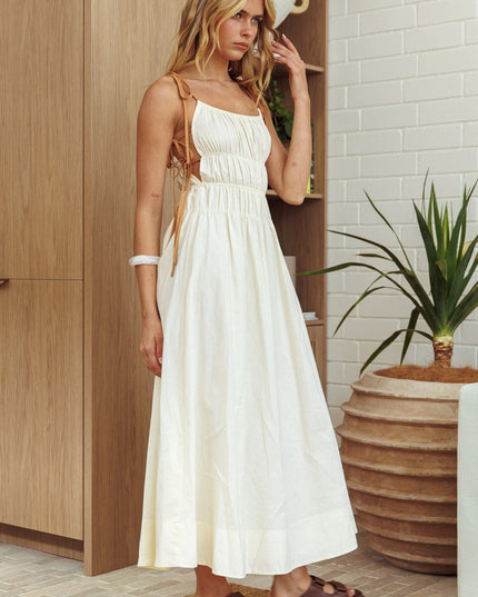 Oat Way Side Tie Dress